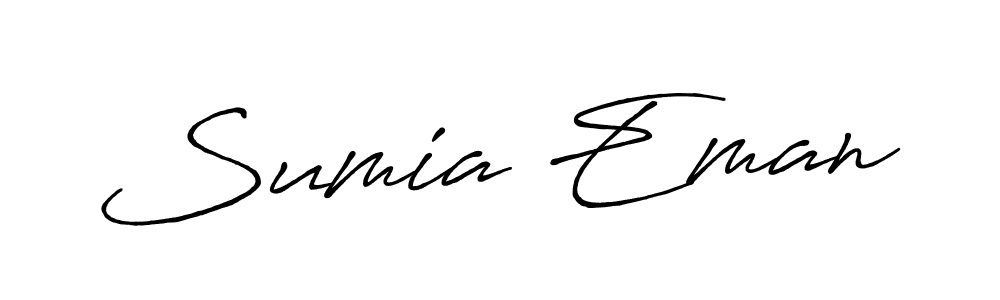 Use a signature maker to create a handwritten signature online. With this signature software, you can design (Antro_Vectra_Bolder) your own signature for name Sumia Eman. Sumia Eman signature style 7 images and pictures png