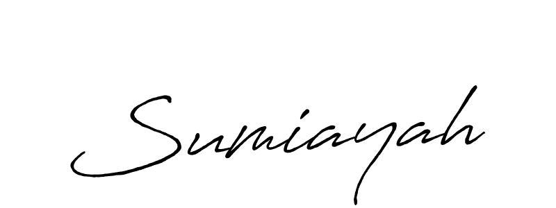 Create a beautiful signature design for name Sumiayah. With this signature (Antro_Vectra_Bolder) fonts, you can make a handwritten signature for free. Sumiayah signature style 7 images and pictures png