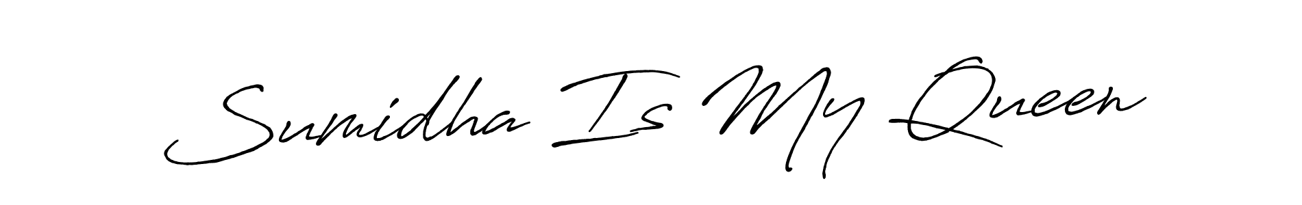 The best way (Antro_Vectra_Bolder) to make a short signature is to pick only two or three words in your name. The name Sumidha Is My Queen include a total of six letters. For converting this name. Sumidha Is My Queen signature style 7 images and pictures png