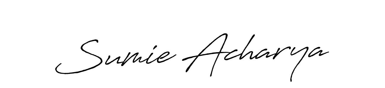 The best way (Antro_Vectra_Bolder) to make a short signature is to pick only two or three words in your name. The name Sumie Acharya include a total of six letters. For converting this name. Sumie Acharya signature style 7 images and pictures png