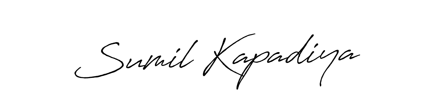 Sumil Kapadiya stylish signature style. Best Handwritten Sign (Antro_Vectra_Bolder) for my name. Handwritten Signature Collection Ideas for my name Sumil Kapadiya. Sumil Kapadiya signature style 7 images and pictures png