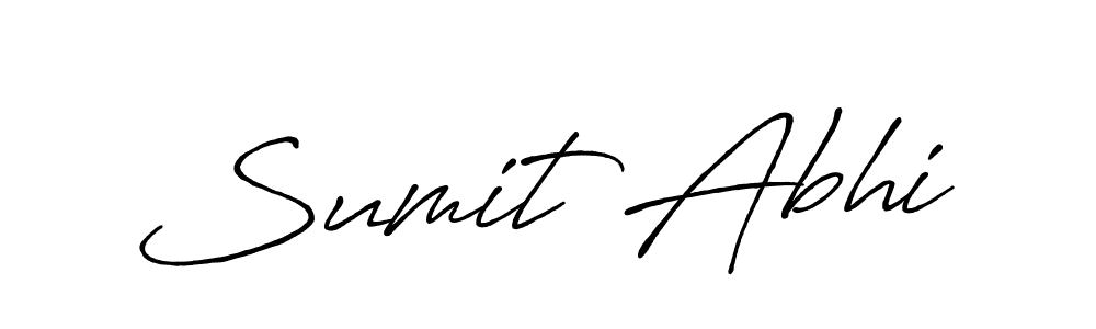 This is the best signature style for the Sumit Abhi name. Also you like these signature font (Antro_Vectra_Bolder). Mix name signature. Sumit Abhi signature style 7 images and pictures png