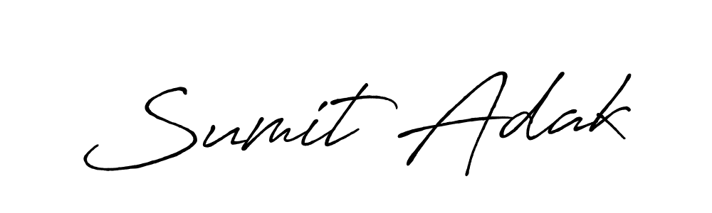 Design your own signature with our free online signature maker. With this signature software, you can create a handwritten (Antro_Vectra_Bolder) signature for name Sumit Adak. Sumit Adak signature style 7 images and pictures png