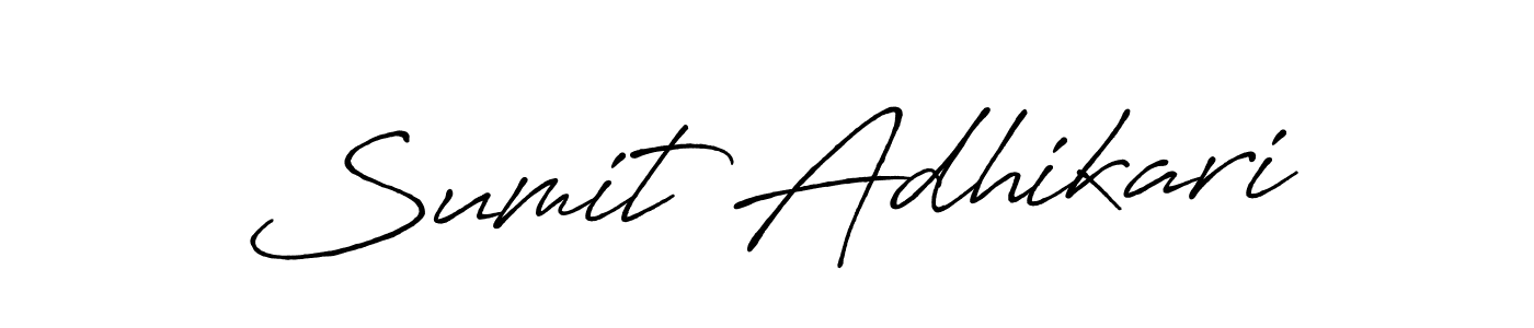 How to make Sumit Adhikari signature? Antro_Vectra_Bolder is a professional autograph style. Create handwritten signature for Sumit Adhikari name. Sumit Adhikari signature style 7 images and pictures png