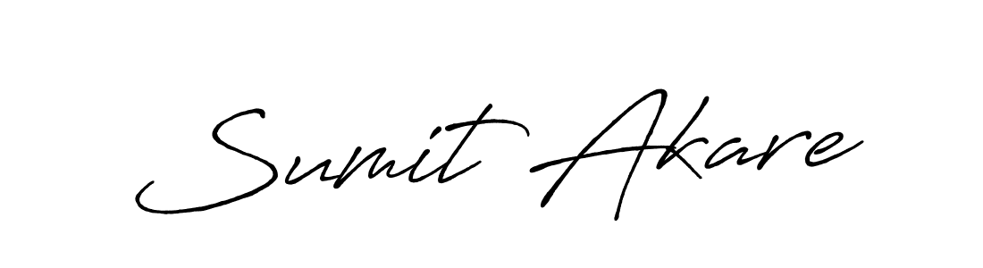 How to make Sumit Akare name signature. Use Antro_Vectra_Bolder style for creating short signs online. This is the latest handwritten sign. Sumit Akare signature style 7 images and pictures png