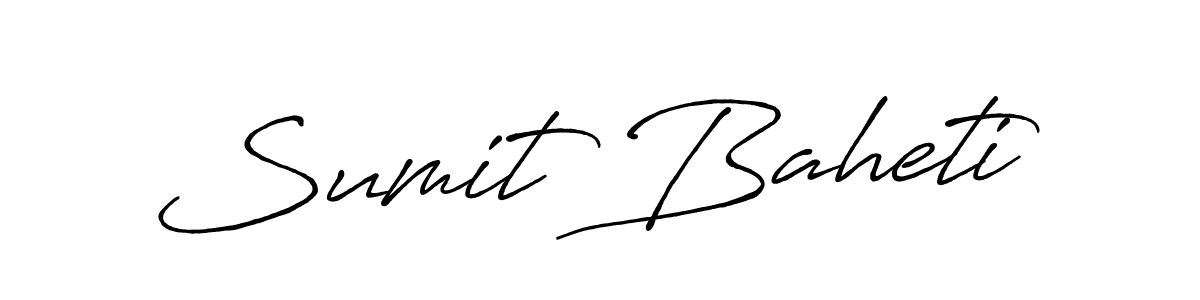 Make a beautiful signature design for name Sumit Baheti. With this signature (Antro_Vectra_Bolder) style, you can create a handwritten signature for free. Sumit Baheti signature style 7 images and pictures png