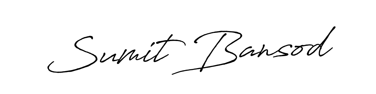 Also we have Sumit Bansod name is the best signature style. Create professional handwritten signature collection using Antro_Vectra_Bolder autograph style. Sumit Bansod signature style 7 images and pictures png