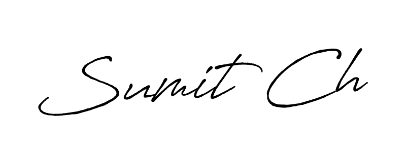 Use a signature maker to create a handwritten signature online. With this signature software, you can design (Antro_Vectra_Bolder) your own signature for name Sumit Ch. Sumit Ch signature style 7 images and pictures png