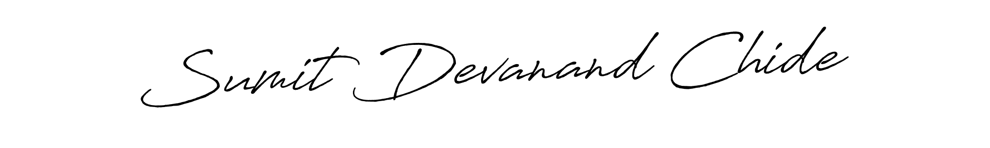 Use a signature maker to create a handwritten signature online. With this signature software, you can design (Antro_Vectra_Bolder) your own signature for name Sumit Devanand Chide. Sumit Devanand Chide signature style 7 images and pictures png