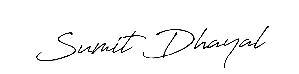 Sumit Dhayal stylish signature style. Best Handwritten Sign (Antro_Vectra_Bolder) for my name. Handwritten Signature Collection Ideas for my name Sumit Dhayal. Sumit Dhayal signature style 7 images and pictures png
