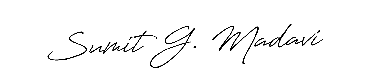 Make a beautiful signature design for name Sumit G. Madavi. With this signature (Antro_Vectra_Bolder) style, you can create a handwritten signature for free. Sumit G. Madavi signature style 7 images and pictures png