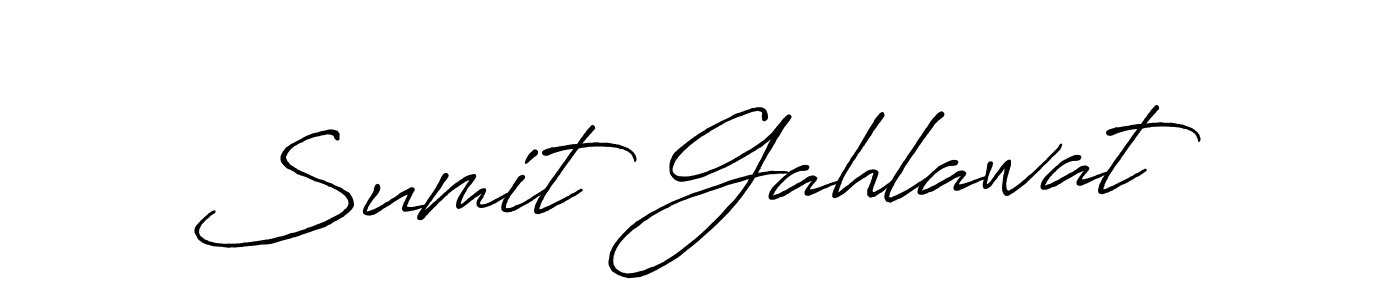 Sumit Gahlawat stylish signature style. Best Handwritten Sign (Antro_Vectra_Bolder) for my name. Handwritten Signature Collection Ideas for my name Sumit Gahlawat. Sumit Gahlawat signature style 7 images and pictures png