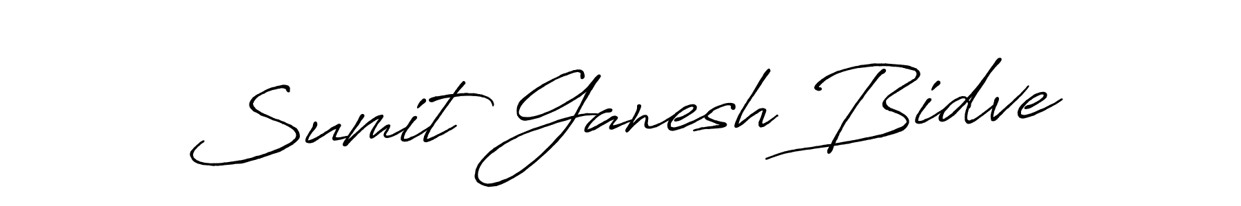 Make a beautiful signature design for name Sumit Ganesh Bidve. With this signature (Antro_Vectra_Bolder) style, you can create a handwritten signature for free. Sumit Ganesh Bidve signature style 7 images and pictures png