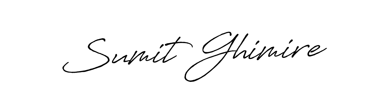 How to make Sumit Ghimire name signature. Use Antro_Vectra_Bolder style for creating short signs online. This is the latest handwritten sign. Sumit Ghimire signature style 7 images and pictures png