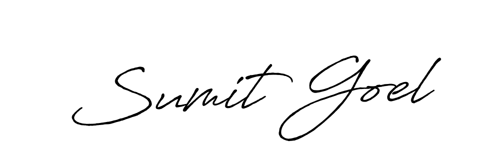 Design your own signature with our free online signature maker. With this signature software, you can create a handwritten (Antro_Vectra_Bolder) signature for name Sumit Goel. Sumit Goel signature style 7 images and pictures png