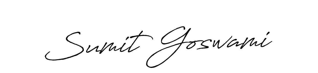 Create a beautiful signature design for name Sumit Goswami. With this signature (Antro_Vectra_Bolder) fonts, you can make a handwritten signature for free. Sumit Goswami signature style 7 images and pictures png