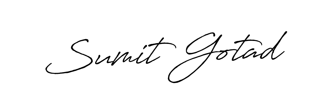 Sumit Gotad stylish signature style. Best Handwritten Sign (Antro_Vectra_Bolder) for my name. Handwritten Signature Collection Ideas for my name Sumit Gotad. Sumit Gotad signature style 7 images and pictures png