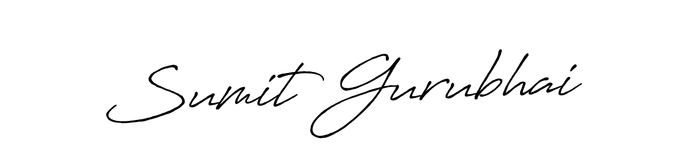 Also we have Sumit Gurubhai name is the best signature style. Create professional handwritten signature collection using Antro_Vectra_Bolder autograph style. Sumit Gurubhai signature style 7 images and pictures png