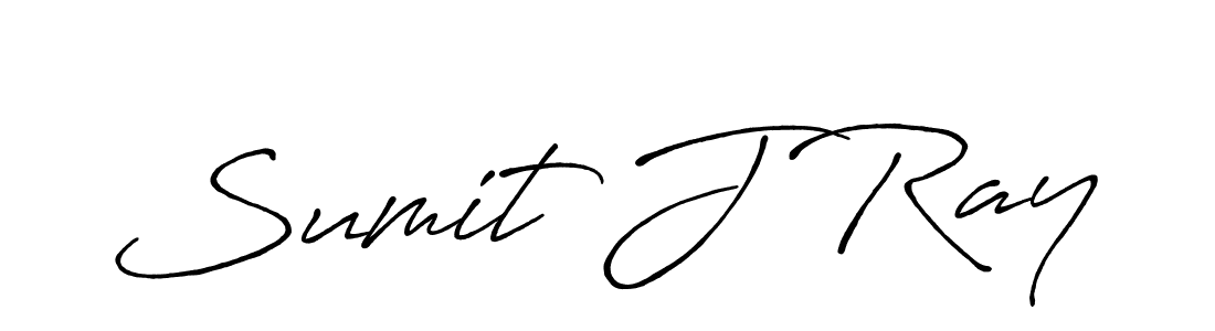 How to make Sumit J Ray name signature. Use Antro_Vectra_Bolder style for creating short signs online. This is the latest handwritten sign. Sumit J Ray signature style 7 images and pictures png