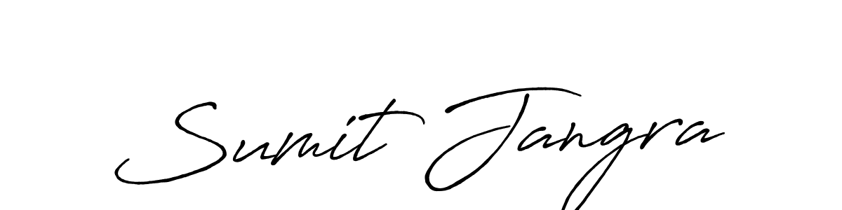 Design your own signature with our free online signature maker. With this signature software, you can create a handwritten (Antro_Vectra_Bolder) signature for name Sumit Jangra. Sumit Jangra signature style 7 images and pictures png