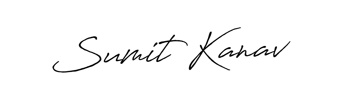 Design your own signature with our free online signature maker. With this signature software, you can create a handwritten (Antro_Vectra_Bolder) signature for name Sumit Kanav. Sumit Kanav signature style 7 images and pictures png