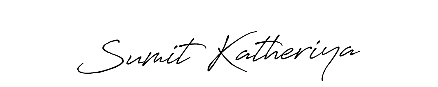 Sumit Katheriya stylish signature style. Best Handwritten Sign (Antro_Vectra_Bolder) for my name. Handwritten Signature Collection Ideas for my name Sumit Katheriya. Sumit Katheriya signature style 7 images and pictures png