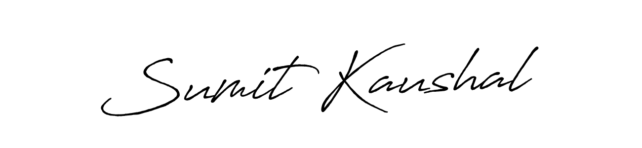 Create a beautiful signature design for name Sumit Kaushal. With this signature (Antro_Vectra_Bolder) fonts, you can make a handwritten signature for free. Sumit Kaushal signature style 7 images and pictures png
