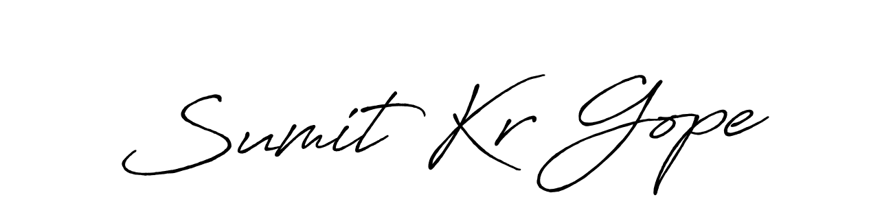 Use a signature maker to create a handwritten signature online. With this signature software, you can design (Antro_Vectra_Bolder) your own signature for name Sumit Kr Gope. Sumit Kr Gope signature style 7 images and pictures png