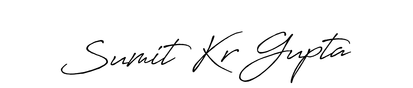 How to make Sumit Kr Gupta name signature. Use Antro_Vectra_Bolder style for creating short signs online. This is the latest handwritten sign. Sumit Kr Gupta signature style 7 images and pictures png