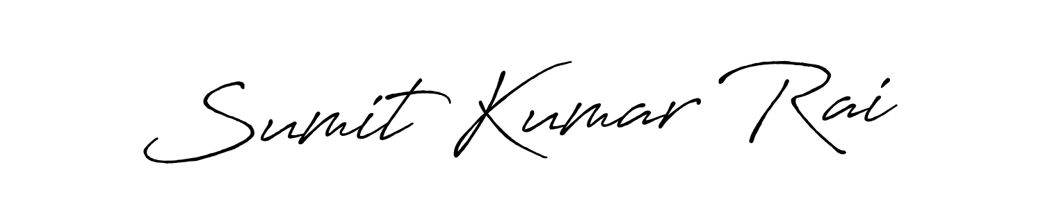 Make a beautiful signature design for name Sumit Kumar Rai. With this signature (Antro_Vectra_Bolder) style, you can create a handwritten signature for free. Sumit Kumar Rai signature style 7 images and pictures png