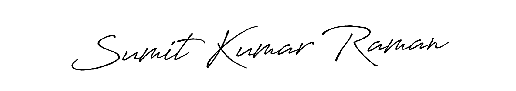 Sumit Kumar Raman stylish signature style. Best Handwritten Sign (Antro_Vectra_Bolder) for my name. Handwritten Signature Collection Ideas for my name Sumit Kumar Raman. Sumit Kumar Raman signature style 7 images and pictures png