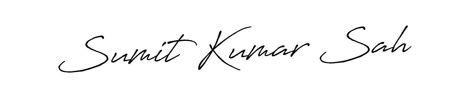 Create a beautiful signature design for name Sumit Kumar Sah. With this signature (Antro_Vectra_Bolder) fonts, you can make a handwritten signature for free. Sumit Kumar Sah signature style 7 images and pictures png