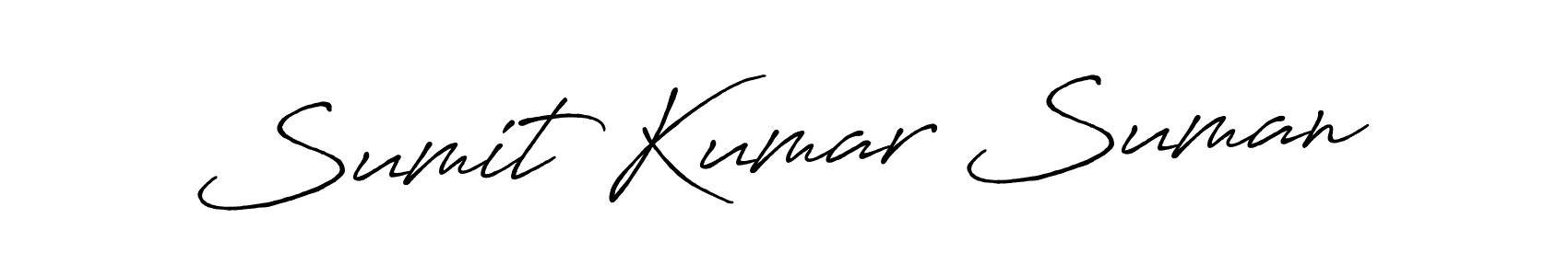 Sumit Kumar Suman stylish signature style. Best Handwritten Sign (Antro_Vectra_Bolder) for my name. Handwritten Signature Collection Ideas for my name Sumit Kumar Suman. Sumit Kumar Suman signature style 7 images and pictures png