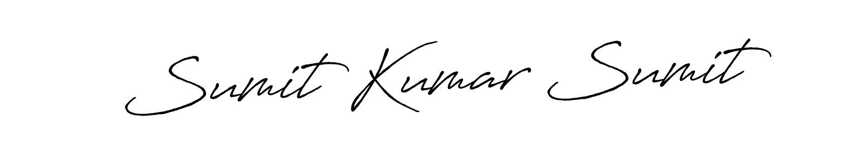 How to make Sumit Kumar Sumit name signature. Use Antro_Vectra_Bolder style for creating short signs online. This is the latest handwritten sign. Sumit Kumar Sumit signature style 7 images and pictures png