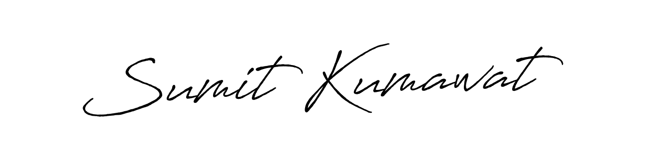 Create a beautiful signature design for name Sumit Kumawat. With this signature (Antro_Vectra_Bolder) fonts, you can make a handwritten signature for free. Sumit Kumawat signature style 7 images and pictures png