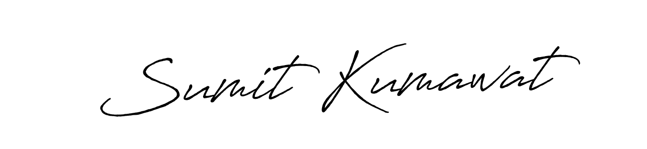 Make a beautiful signature design for name Sumit Kumawat. With this signature (Antro_Vectra_Bolder) style, you can create a handwritten signature for free. Sumit Kumawat signature style 7 images and pictures png