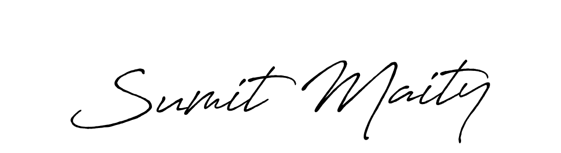 Make a beautiful signature design for name Sumit Maity. With this signature (Antro_Vectra_Bolder) style, you can create a handwritten signature for free. Sumit Maity signature style 7 images and pictures png