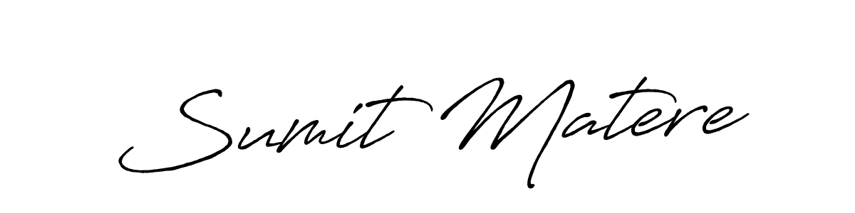 Make a beautiful signature design for name Sumit Matere. With this signature (Antro_Vectra_Bolder) style, you can create a handwritten signature for free. Sumit Matere signature style 7 images and pictures png