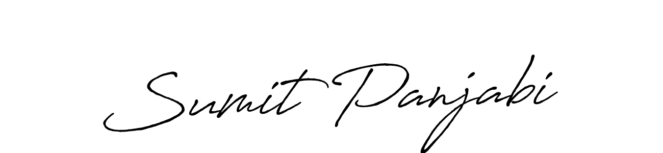 Create a beautiful signature design for name Sumit Panjabi. With this signature (Antro_Vectra_Bolder) fonts, you can make a handwritten signature for free. Sumit Panjabi signature style 7 images and pictures png