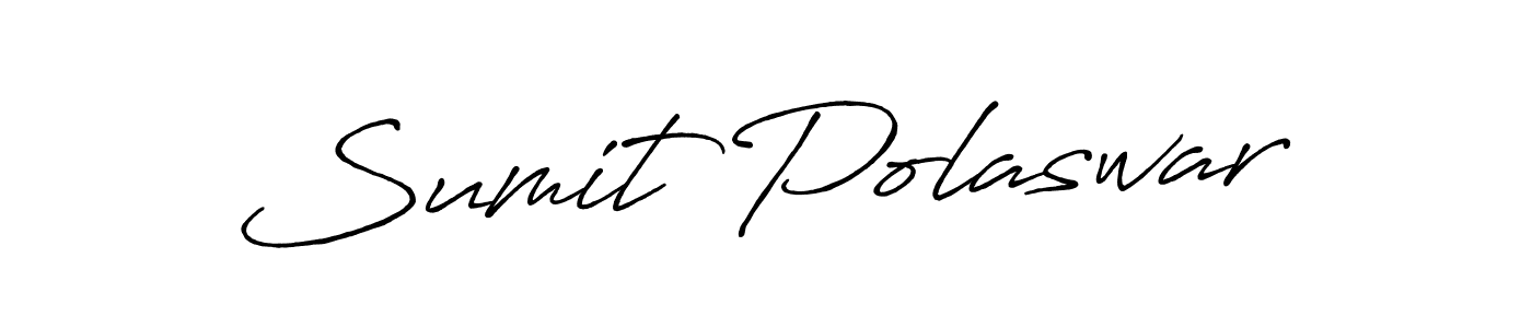How to make Sumit Polaswar name signature. Use Antro_Vectra_Bolder style for creating short signs online. This is the latest handwritten sign. Sumit Polaswar signature style 7 images and pictures png