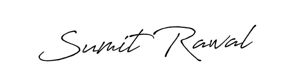 How to make Sumit Rawal name signature. Use Antro_Vectra_Bolder style for creating short signs online. This is the latest handwritten sign. Sumit Rawal signature style 7 images and pictures png