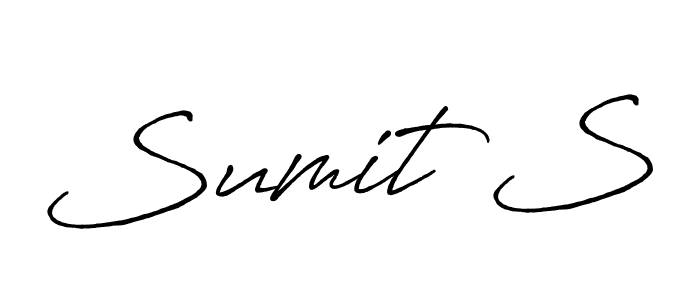 How to make Sumit S signature? Antro_Vectra_Bolder is a professional autograph style. Create handwritten signature for Sumit S name. Sumit S signature style 7 images and pictures png