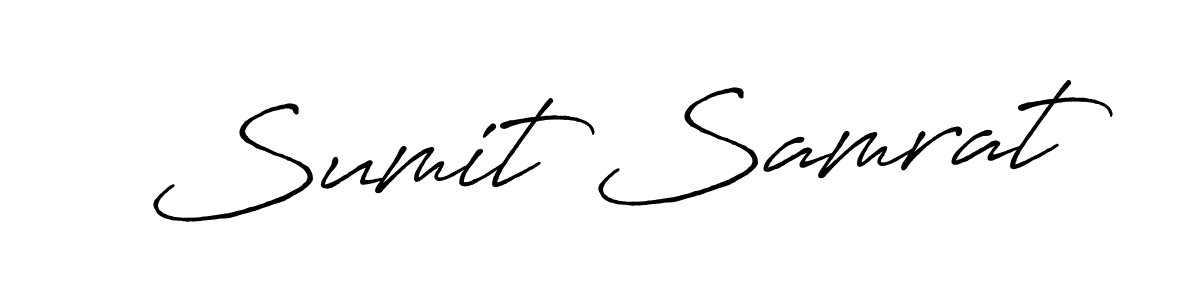 How to make Sumit Samrat name signature. Use Antro_Vectra_Bolder style for creating short signs online. This is the latest handwritten sign. Sumit Samrat signature style 7 images and pictures png