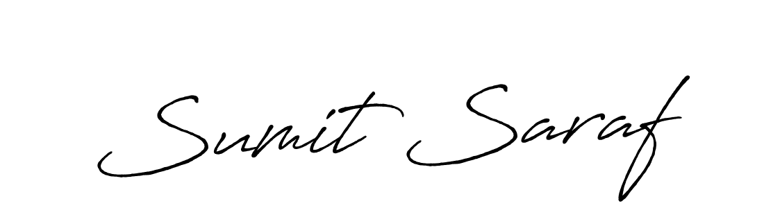 Create a beautiful signature design for name Sumit Saraf. With this signature (Antro_Vectra_Bolder) fonts, you can make a handwritten signature for free. Sumit Saraf signature style 7 images and pictures png
