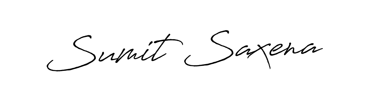 Create a beautiful signature design for name Sumit Saxena. With this signature (Antro_Vectra_Bolder) fonts, you can make a handwritten signature for free. Sumit Saxena signature style 7 images and pictures png