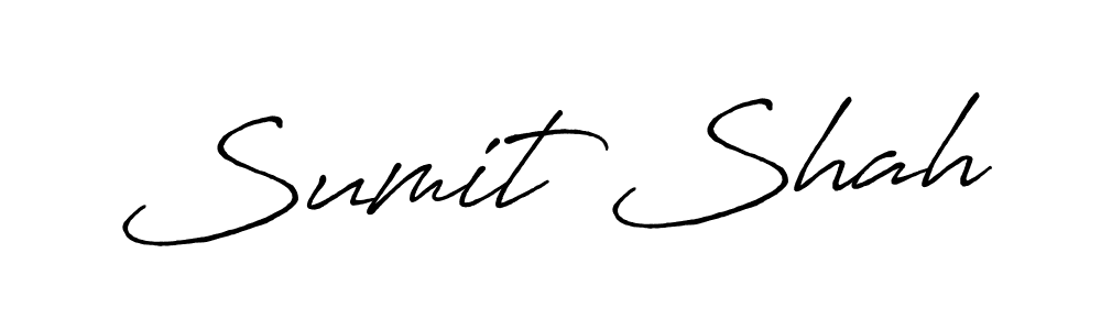 Sumit Shah stylish signature style. Best Handwritten Sign (Antro_Vectra_Bolder) for my name. Handwritten Signature Collection Ideas for my name Sumit Shah. Sumit Shah signature style 7 images and pictures png