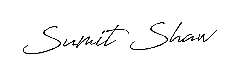 Create a beautiful signature design for name Sumit Shaw. With this signature (Antro_Vectra_Bolder) fonts, you can make a handwritten signature for free. Sumit Shaw signature style 7 images and pictures png