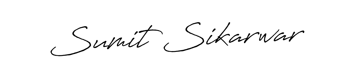 How to make Sumit Sikarwar name signature. Use Antro_Vectra_Bolder style for creating short signs online. This is the latest handwritten sign. Sumit Sikarwar signature style 7 images and pictures png