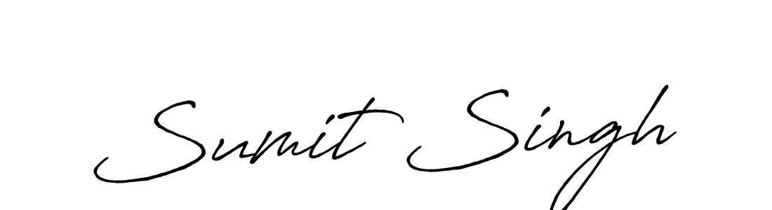 Create a beautiful signature design for name Sumit Singh. With this signature (Antro_Vectra_Bolder) fonts, you can make a handwritten signature for free. Sumit Singh signature style 7 images and pictures png