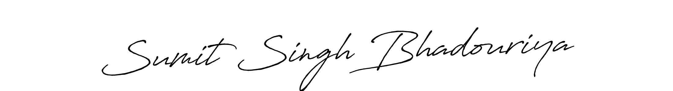 Create a beautiful signature design for name Sumit Singh Bhadouriya. With this signature (Antro_Vectra_Bolder) fonts, you can make a handwritten signature for free. Sumit Singh Bhadouriya signature style 7 images and pictures png